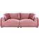 Beliani Velvet Pink Luvos Sofa 3 Seater