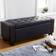 GFW Verona Black Faux Leather Ottoman Storage Bench