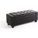 GFW Verona Black Faux Leather Ottoman Storage Bench