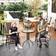 OutSunny Set of 2 Brown Rattan Folding Dining Chair 110 x 58 x 71 cm