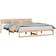 vidaXL Natural Wood Solid Pine 180 x 200 cm Frame Bed