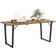 OutSunny Wooden Garden Table 6 Parasol Hole Brown