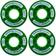 Supreme Rollers Quad Hjul 62mm 78A Green