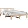 vidaXL Natural Pine Solid 150 x 200 cm Frame Bed