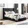 Beliani Ottoman Velvet Lubbon 180 x 200 cm Black Frame Bed