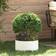 vidaXL Large White Metal Pot Planters