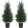 Homcom Set of 2 Decorative Plants Green Artificial Plant