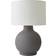 ValueLights Blair Natural Linen Shade Hand Finished Ceramic LED 51 x 35 x 35 cm Table Lamp