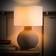 ValueLights Blair Natural Linen Shade Hand Finished Ceramic LED 51 x 35 x 35 cm Table Lamp