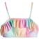 H&M Frill-Trimmed Bikini - Light Orange/Turquoise (1276626001)