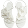 H&M Appliquéd Strappy Sandals - White