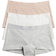 H&M Cotton Boxer Briefs 3-Pack - Light Grey Marle/Powder Pink
