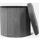OHS Foldable Round Storage Charcoal Foot Stool 42cm