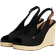 Tommy Hilfiger Slingback Wedge Espadrille Sandals - Black