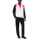 Lacoste Sports Tracksuit with Color Block Design - White/Pink/Black