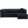 Glory Furniture Pompano Collection G893B-SC Black Sofa 83" 2pcs 3 Seater
