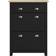 GFW Lancaster Black/Oak Shoe Rack 78x108cm
