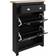 GFW Lancaster Black/Oak Shoe Rack 78x108cm