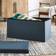 Dunelm Faux Linen Pacific Blue Storage Bench 76x38cm