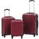 vidaXL Hard Suitcase 3 delar - Wine Red