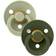 Bibs Colour Round Pacifier Latex Size 1 2-pack Sage/Hunter Green