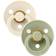 Bibs Colour Rund Napp Latex Str 1 2-pak Ivory/Sage