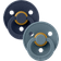 Bibs Colour Round Latex Pacifier Size 1 2-pack
