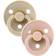 Bibs Colour Rund Napp Latex Str 1 2-pak Vanilla/Blush