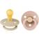Bibs Colour Rund Napp Latex Str 1 2-pak Vanilla/Blush