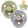 Bibs Colour Rund Napp Latex Str 1 2-pak Cloud/Sage