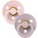 Bibs Colour Round Pacifier Latex Size 1 2-pack Blossom/Dusky Lilac