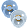 Bibs Colour Round Pacifier Latex Size 1 2-pack Sky Blue/Baby Blue