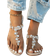 Shein WRCVS Women's Gold Flat Sandals, Chain Decor Thong Sandals, Fashionable Sexy For Party, Holiday, Beach, Wedding Outdoor Wear