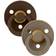 Bibs Colour Round Pacifier Latex Size 1 2-pack Mocha/Dark Oak