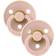 Bibs Colour Rund Napp Latex Str 1 2-pak Blush