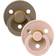 Bibs Colour Round Pacifier Latex Size 1 2-pack Dark Oak/Blush