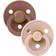 Bibs Colour Round Pacifier Latex Size 1 2-pack Woodchuck/Blush