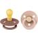 Bibs Colour Round Pacifier Latex Size 1 2-pack Woodchuck/Blush