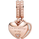 Pandora You're Always in My Heart Split Dangle Charm - Rose Gold/Transparent