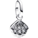 Pandora Sparkling Shell Mini Dangle Charm - Silver/Transparent