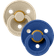 Bibs Colour Pacifier Latex Size 1 2-pack Vanilla/Cornflower