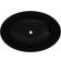 vidaXL Lavabo Ovalado De Cerámica Negro 40x33 cm