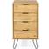 Core Products Augusta 4 Narrow Light Brown Chest of Drawer 45x90.3cm