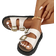 Shein Retro platform wedge sandals for women with two-tone buckle decoration and chunky sole