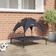 vidaXL Raised Dog Bed with Removable Roof Black