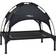 vidaXL Raised Dog Bed with Removable Roof Black