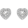 Swarovski Ariana Grande Mixed Cuts Heart Stud Earrings - Silver/Transparent