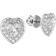 Swarovski Ariana Grande Mixed Cuts Heart Stud Earrings - Silver/Transparent