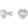 Swarovski Ariana Grande Mixed Cuts Heart Stud Earrings - Silver/Transparent