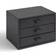 Dunelm Black 3 Drawer Tabletop Storage Cabinet 19.6x25cm